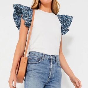 Hyacinth House Floral Shelby Tee in Blue Size XL